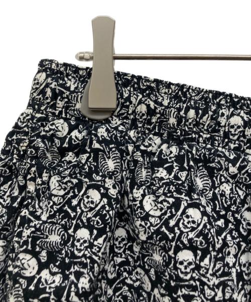 stussy（ステューシー）stussy (ステューシー) 総柄スカルハーフパンツ ブラック サイズ:Lの古着・服飾アイテム