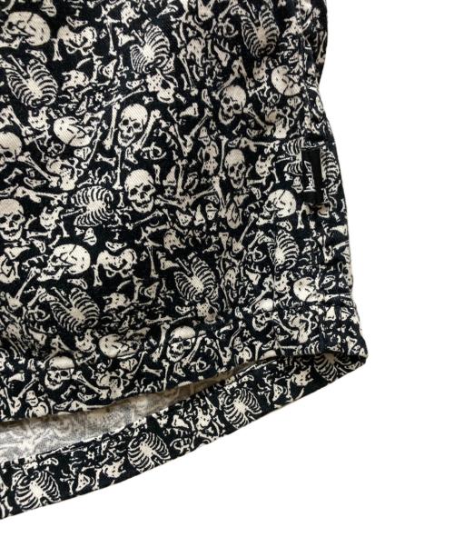 stussy（ステューシー）stussy (ステューシー) 総柄スカルハーフパンツ ブラック サイズ:Lの古着・服飾アイテム