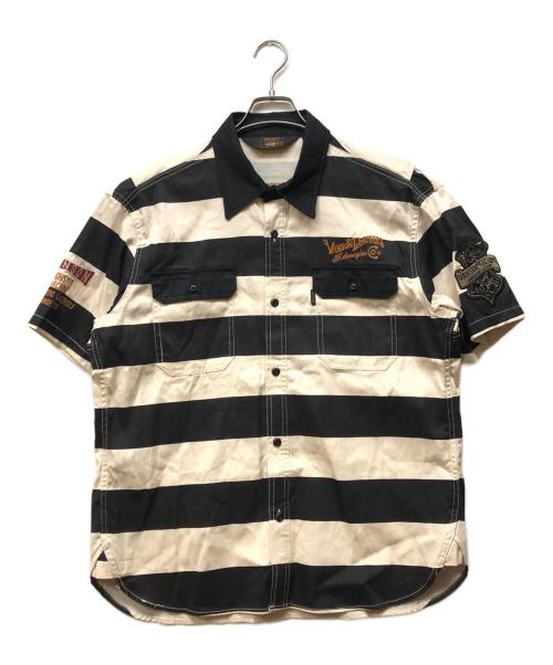 VANSON（バンソン）VANSON (バンソン) 半袖シャツ ブラック サイズ:XLの古着・服飾アイテム