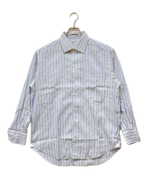 LORO PIANA（ロロピアーナ）LORO PIANA (ロロピアーナ) コットンリネン ストライプシャツ ブルー サイズ:Lの古着・服飾アイテム