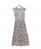 CELFORDセルフォード）の古着「デジタルフラワープリントワンピース」｜パープル