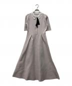 tocco closet×門脇伶奈トッコ×Kadowaki Reina）の古着「マルチＷＡＹボウタイ＆レース襟付きパール釦ニットワンピース」｜ピンク