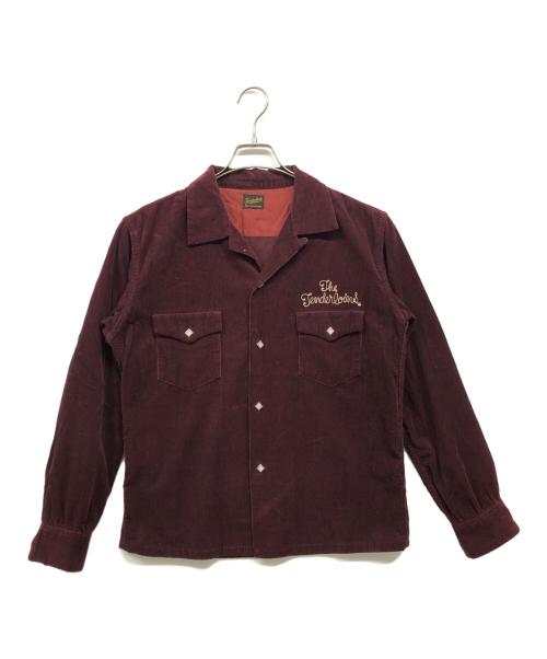 TENDERLOIN（テンダーロイン）TENDERLOIN (テンダーロイン) 刺繍コーデュロイシャツ ワインレッド サイズ:Sの古着・服飾アイテム