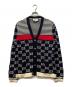 GUCCI（グッチ）の古着「GG Cotton Jacquard Striped Knit Cardigan」｜ネイビー