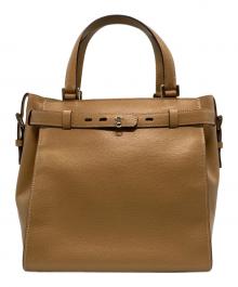 Valextra（ヴァレクストラ）の古着「B-CUBE ハンドバッグ」｜ベージュ