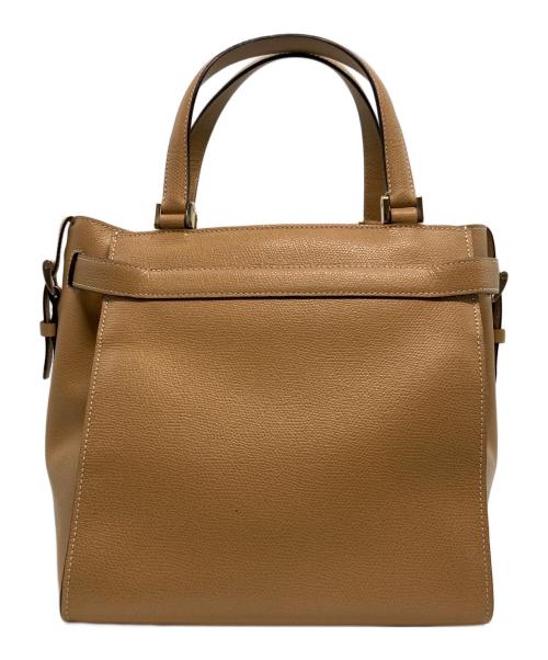 Valextra（ヴァレクストラ）Valextra (ヴァレクストラ) B-CUBE ハンドバッグ ベージュの古着・服飾アイテム