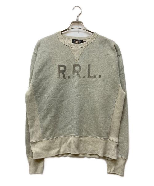 RRL（ダブルアールエル）RRL (ダブルアールエル) ロゴフリーススウェットシャツ グレー サイズ:Lの古着・服飾アイテム