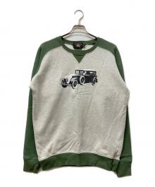 RRL（ダブルアールエル）の古着「両Vスウェット」｜グリーン×グレー
