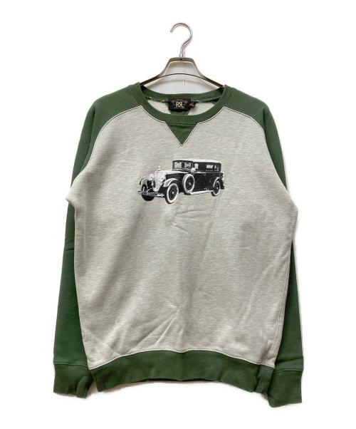 RRL（ダブルアールエル）RRL (ダブルアールエル) 両Vスウェット グリーン×グレー サイズ:XLの古着・服飾アイテム