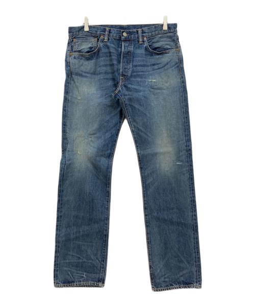 RRL（ダブルアールエル）RRL (ダブルアールエル) ダメージ加工デニムパンツ インディゴ サイズ:32×32の古着・服飾アイテム