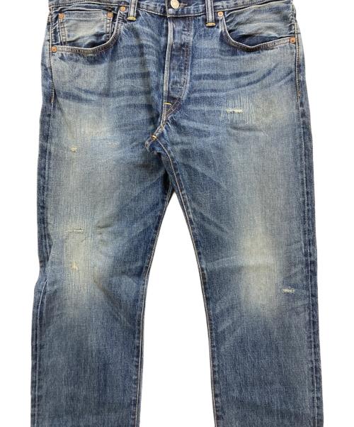 RRL（ダブルアールエル）RRL (ダブルアールエル) ダメージ加工デニムパンツ インディゴ サイズ:32×32の古着・服飾アイテム