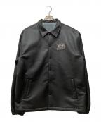 ROLLERローラー）の古着「FAKE LEATHER COACH JACKET」｜ブラック
