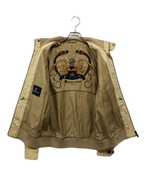 Aquascutum（アクアスキュータム）Aquascutum (アクアスキュータム) 裏刺繍スイングトップ ベージュ サイズ:36の古着・服飾アイテム