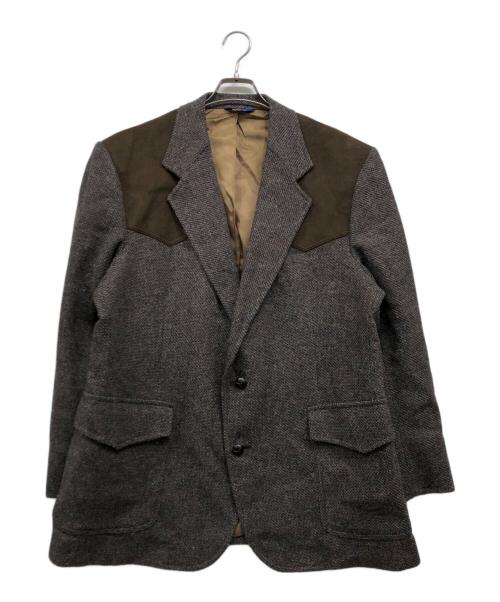 PENDLETON（ペンドルトン）PENDLETON (ペンドルトン) クルミボタンヨークツイードジャケット ブラウン サイズ:46の古着・服飾アイテム