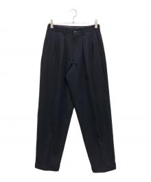 Y's for men（ワイズフォーメン）の古着「ウール2タックパンツ」｜ネイビー