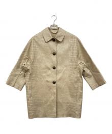 MACKINTOSH（マッキントッシュ）の古着「ゴム引きステンカラーコート」｜ベージュ
