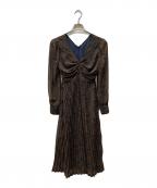 Ameriアメリ）の古着「CHIFFON PLEATS DRESS/シフォンプリーツドレス」｜ブラウン