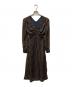 AMERI（アメリ）の古着「CHIFFON PLEATS DRESS/シフォンプリーツドレス」｜ブラウン