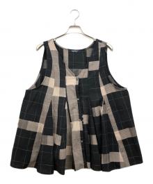 As know as de base（アズノゥアズ ドゥ バズ）の古着「【大きいサイズ】カクカクシカシカクＢＬ」｜ブラック