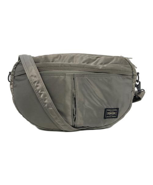PORTER（ポーター）PORTER (ポーター) タンカー ハーフムーン ショルダーバッグ グレーの古着・服飾アイテム
