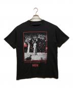 WEBERウェーバー）の古着「同じ顔の男たち プリントTシャツ」｜ブラック