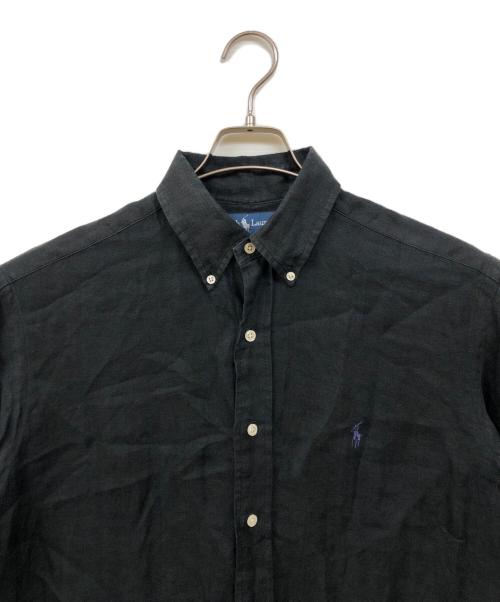 RALPH LAUREN（ラルフローレン）RALPH LAUREN (ラルフローレン) BLAKE リネンシャツ ブラック サイズ:Mの古着・服飾アイテム