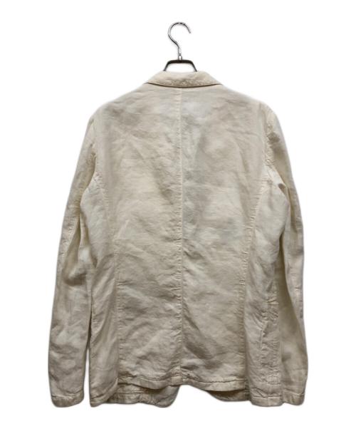 ARMANI COLLEZIONI（アルマーニ コレツィオーニ）ARMANI COLLEZIONI (アルマーニ コレツィオーニ) リネンテーラードジャケット ホワイト サイズ:40の古着・服飾アイテム