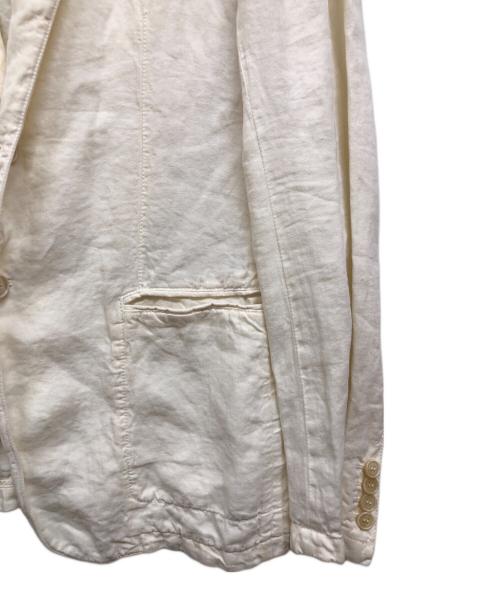 ARMANI COLLEZIONI（アルマーニ コレツィオーニ）ARMANI COLLEZIONI (アルマーニ コレツィオーニ) リネンテーラードジャケット ホワイト サイズ:40の古着・服飾アイテム