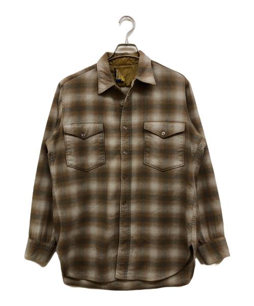 PENDLETON（ペンドルトン）PENDLETON (ペンドルトン) オンブレチェックシャツ ブラウン サイズ:16の古着・服飾アイテム