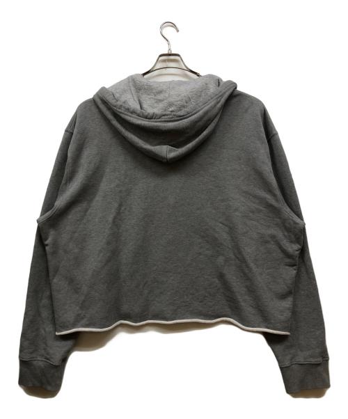 MM6 Maison Margiela（エムエムシックスメゾンマルジェラ）MM6 Maison Margiela (エムエムシックスメゾンマルジェラ) ハーフジップスウェットパーカー グレー サイズ:Lの古着・服飾アイテム