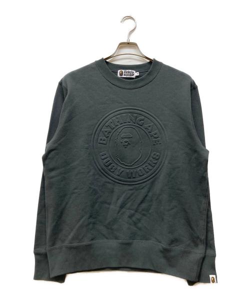 A BATHING APE（アベイシングエイプ）A BATHING APE (アベイシングエイプ) クルーネックスウェット グレー サイズ:Mの古着・服飾アイテム