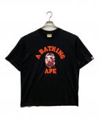 A BATHING APEアベイシングエイプ）の古着「CAMO FADE APE HEAD RELAXED FIT TEE」｜ブラック