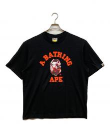 A BATHING APE（アベイシングエイプ）の古着「CAMO FADE APE HEAD RELAXED FIT TEE」｜ブラック