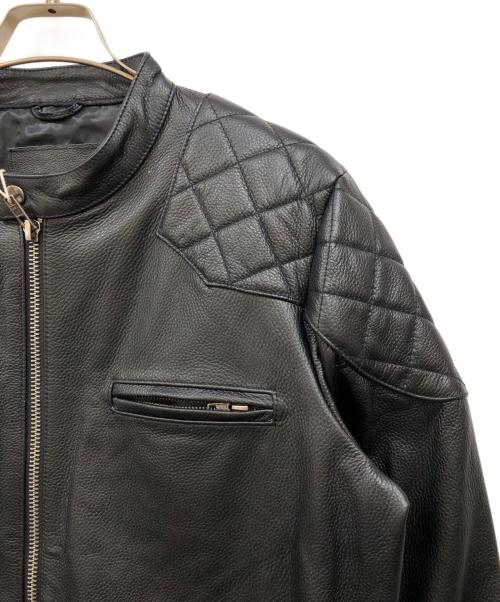 uaboni（ユアボニ）uaboni (ユアボニ) シングルライダースジャケット ブラック サイズ:48の古着・服飾アイテム