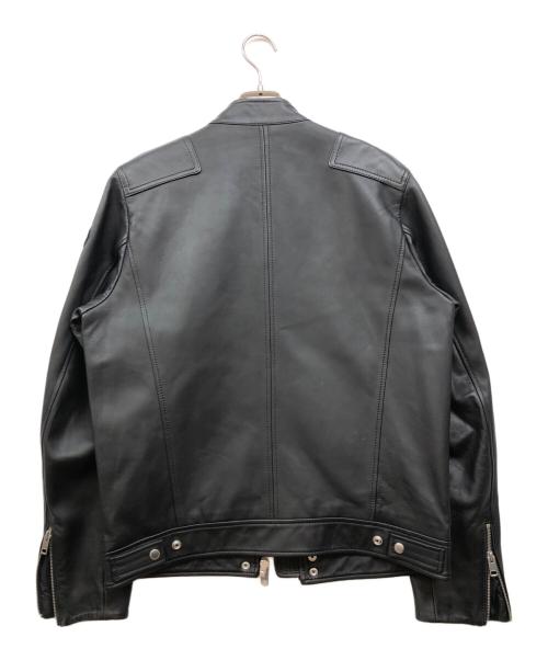 DIESEL（ディーゼル）DIESEL (ディーゼル) シングルライダースジャケット ブラック サイズ:Lの古着・服飾アイテム