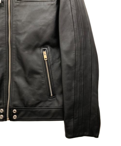 DIESEL（ディーゼル）DIESEL (ディーゼル) シングルライダースジャケット ブラック サイズ:Lの古着・服飾アイテム