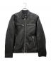DIESEL（ディーゼル）の古着「シングルライダースジャケット」｜ブラック