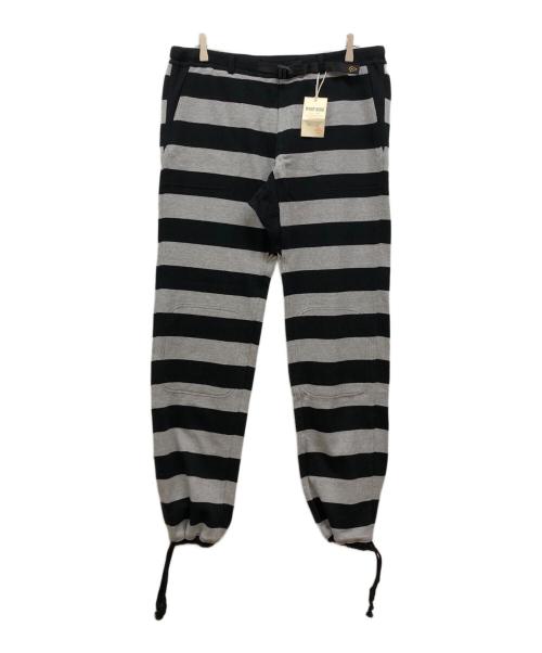 WEST RIDE（ウエストライド）WEST RIDE (ウエストライド) プリズナーボーダーパンツ ブラック×グレー サイズ:36の古着・服飾アイテム