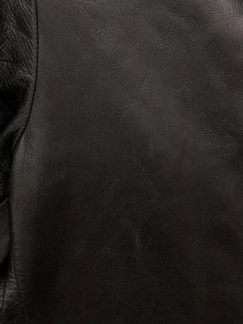 EMPORIO ARMANI（エンポリオ アルマーニ）EMPORIO ARMANI (エンポリオ アルマーニ) レザー3Bテーラードジャケット ブラック サイズ:52の古着・服飾アイテム