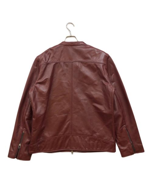 Liugoo Leathers（リューグーレザーズ）LIUGOO LEATHERS (リューグーレザーズ) シングルライダースジャケット レッド サイズ:XLの古着・服飾アイテム