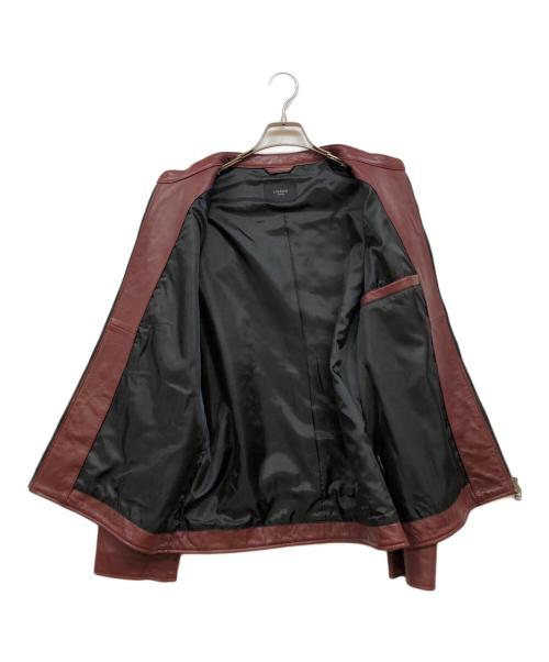 Liugoo Leathers（リューグーレザーズ）LIUGOO LEATHERS (リューグーレザーズ) シングルライダースジャケット レッド サイズ:XLの古着・服飾アイテム