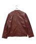 LIUGOO LEATHERS (リューグーレザーズ) シングルライダースジャケット レッド サイズ:XL：8000円