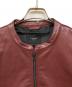 中古・古着 LIUGOO LEATHERS (リューグーレザーズ) シングルライダースジャケット レッド サイズ:XL：8000円