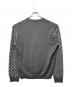 LOUIS VUITTON (ルイ ヴィトン) カシミヤ混袖モノグラムカーディガン ホワイト×グレー サイズ:M：110000円