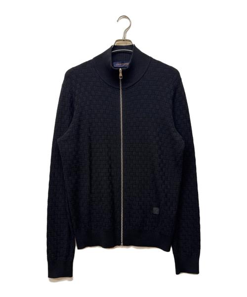 LOUIS VUITTON（ルイ ヴィトン）LOUIS VUITTON (ルイ ヴィトン) ダミエ ジップカーディガン ブラック サイズ:Lの古着・服飾アイテム