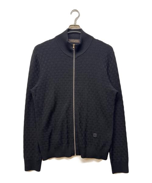 LOUIS VUITTON（ルイ ヴィトン）LOUIS VUITTON (ルイ ヴィトン) ダミエ ジップカーディガン ブラック サイズ:XLの古着・服飾アイテム