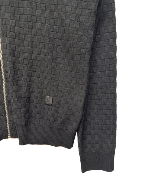 LOUIS VUITTON（ルイ ヴィトン）LOUIS VUITTON (ルイ ヴィトン) ダミエ ジップカーディガン ブラック サイズ:XLの古着・服飾アイテム