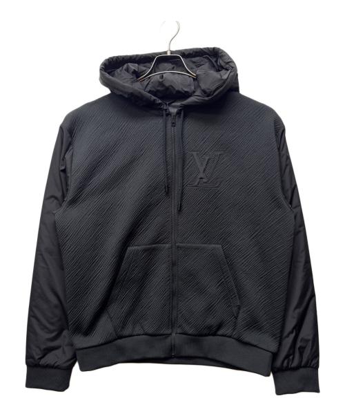 LOUIS VUITTON（ルイ ヴィトン）LOUIS VUITTON (ルイ ヴィトン) テクニカルコットン ジップアップ スウェットパーカ ブラック サイズ:Lの古着・服飾アイテム