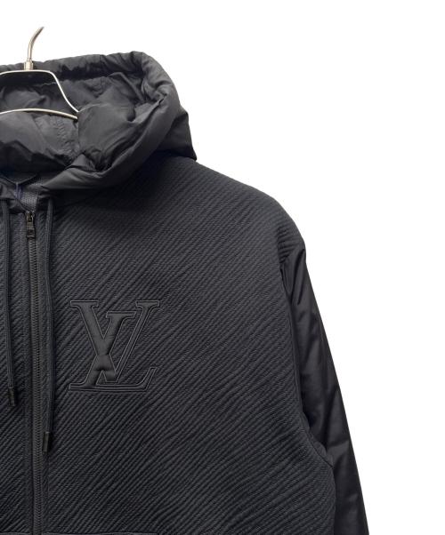 LOUIS VUITTON（ルイ ヴィトン）LOUIS VUITTON (ルイ ヴィトン) テクニカルコットン ジップアップ スウェットパーカ ブラック サイズ:Lの古着・服飾アイテム