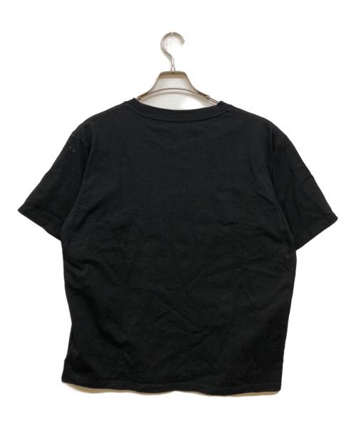 CELINE（セリーヌ）CELINE (セリーヌ) ラインストーンロゴTシャツ レッド×ブラック サイズ:Sの古着・服飾アイテム